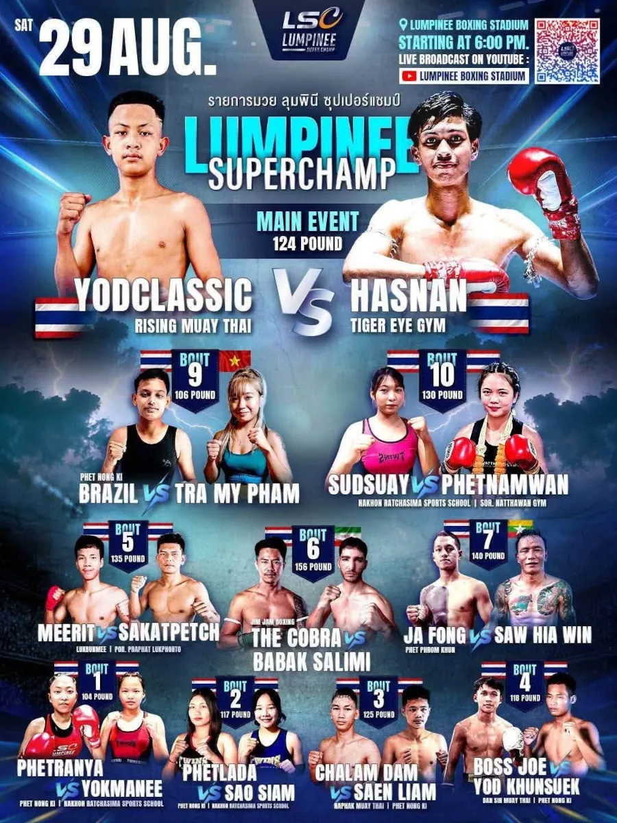 Lumpinee Super Champ – 29 August 2026