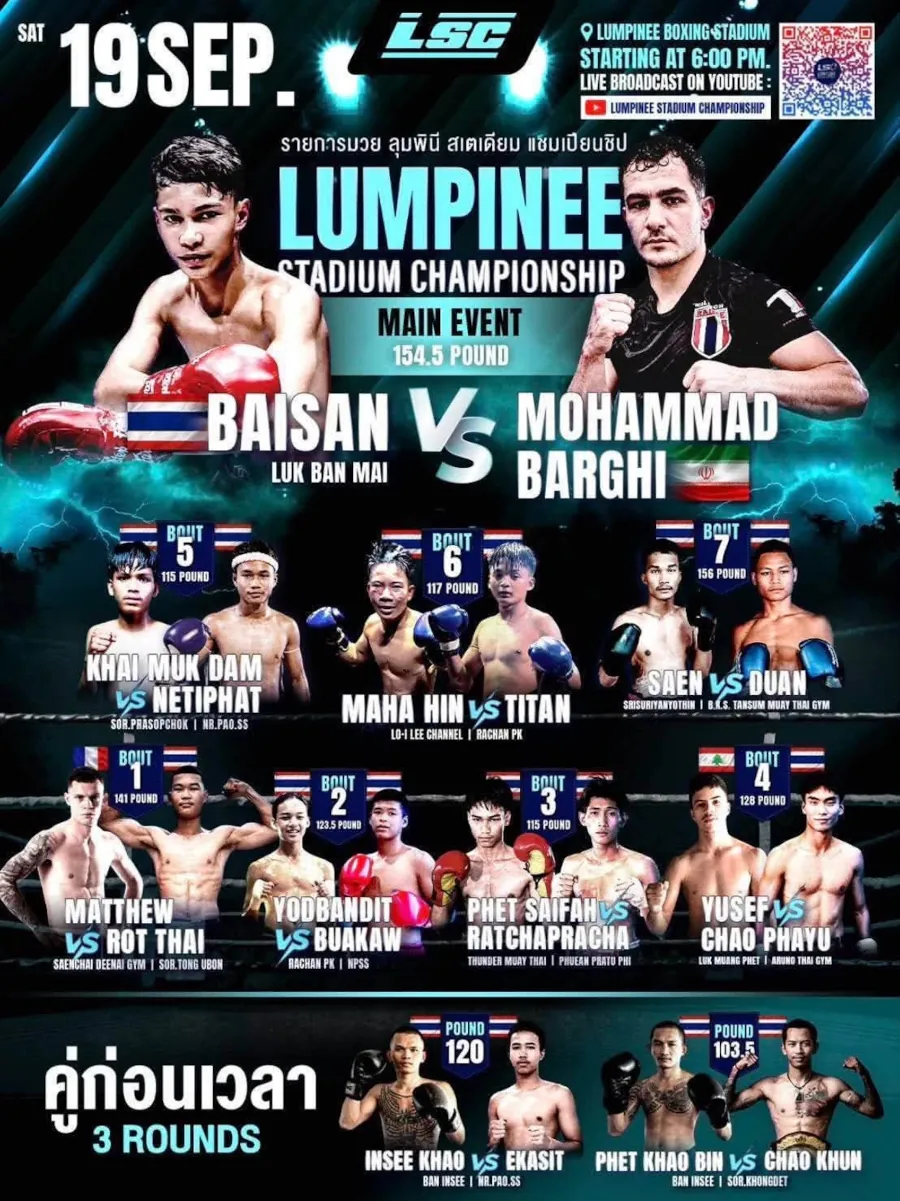 Lumpinee Stadium Championship – 19 September 2026