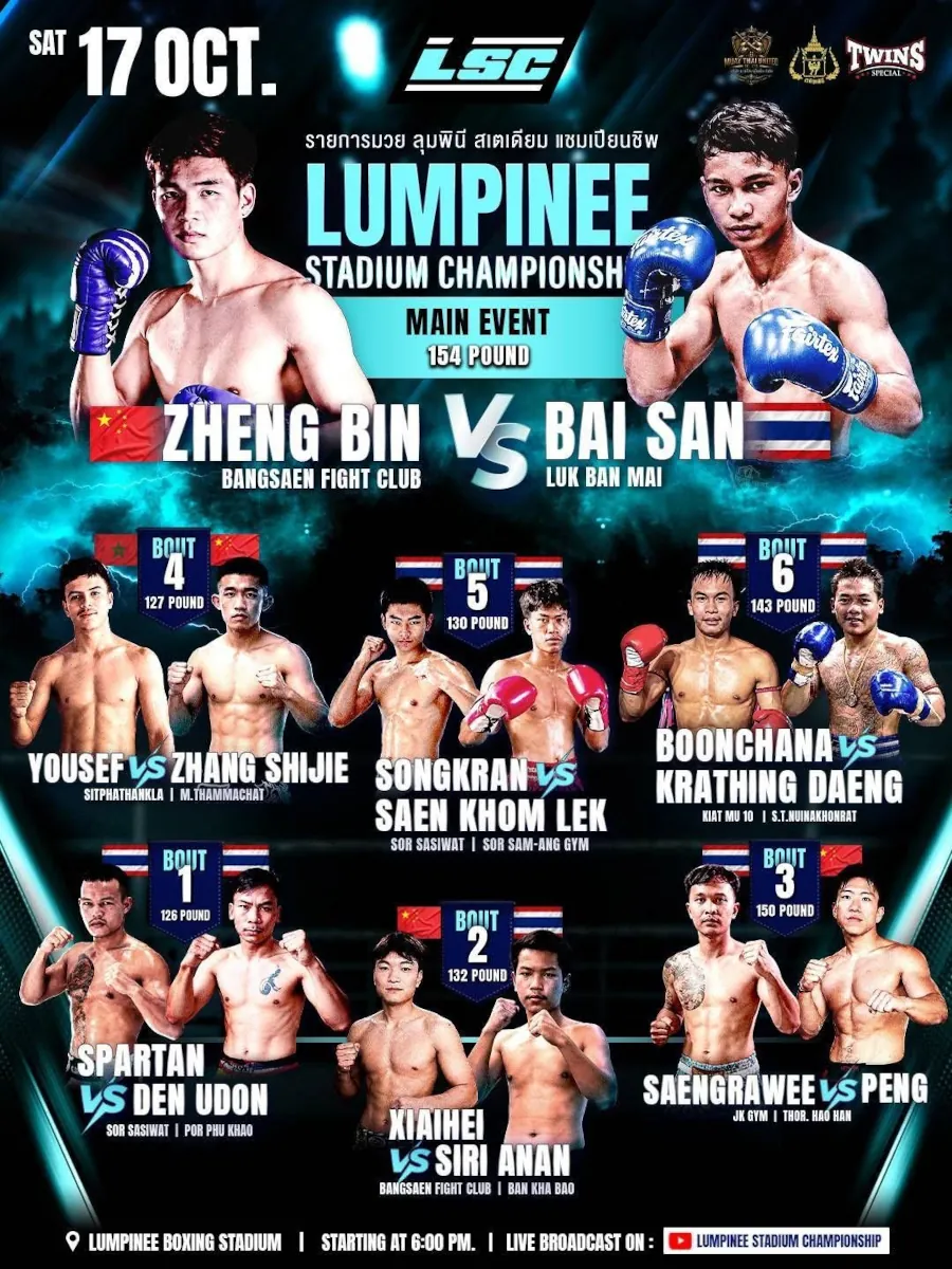 Lumpinee Stadium Championship – 17 October 2026