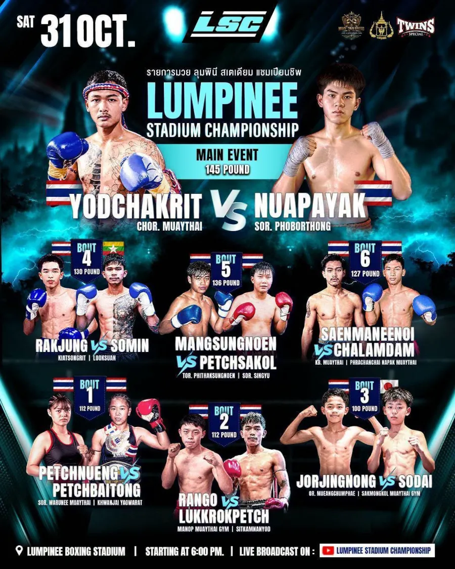 Lumpinee Stadium Championship – 31 October 2026
