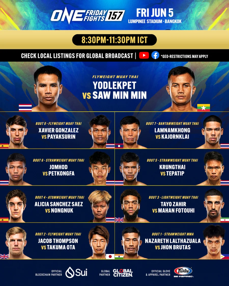 ONE Lumpinee Fight Card 5 June 2026